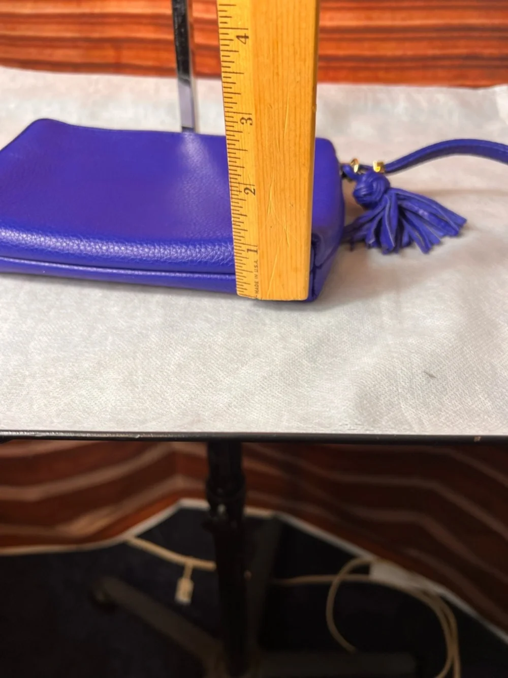 Talbots Blue Leather Wristlet Clutch